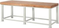 Schwerlast-Werkbank Classic B2500xT900xH900mm Buche massiv lichtgrau RAU