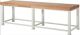 Schwerlast-Werkbank Classic B3000xT900xH900mm Buche massiv lichtgrau RAU