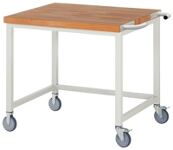 Werkbank B1000xT900xH880mm Buche massiv lichtgrau RAU
