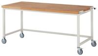 Werkbank B2000xT900xH880mm Buche massiv lichtgrau RAU