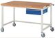 Werkbank B1500xT900xH880mm Buche massiv lichtgrau enzianblau 1 Schubl.RAU