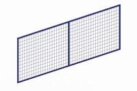Gitterrückwand f.Palettenregal H.1100mm Feldbreite3600mm ku.-besch.blau META