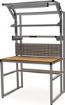 Arbeitstisch B1250xT840xH2075mm Platte Buche Multiplex 25mm Gestell Profilrahmen