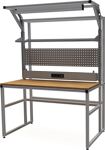 Arbeitstisch B1500xT840xH2075mm Platte Buche Multiplex 25mm Gestell Profilrahmen
