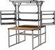 Arbeitstisch B1250xT1440xH2075mm Platte Buche Multiplex 25mm Gest.Profilrahmen