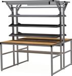 Arbeitstisch B1750xT1440xH2075mm Platte Buche Multiplex 25mm Gest.Profilrahmen