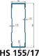 Holm 3600mm Holmtyp HS 155/17 rotorange ku.-besch.