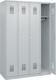 Garderobenschrank Ser.Basis-PLUS H1850xB1200xT500mm lichtgrau 4 Abt.C+P