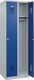 Garderobenschrank Ser.Basis-PLUS H1850xB600xT500mm lichtgrau/enzianblau 2Abt.C+P