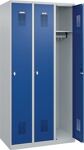 Garderobenschrank Ser.Basis-PLUS H1850xB900xT500mm lichtgrau/enzianblau 3Abt.C+P