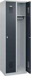 Garderobenschrank Ser.Basis-PLUS H1850xB600xT500mm lichtgrau/anthrazitgrau 2Abt.