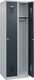 Garderobenschrank Ser.Basis-PLUS H1850xB600xT500mm lichtgrau/anthrazitgrau 2Abt.