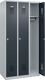 Garderobenschrank Ser.Basis-PLUS H1850xB900xT500mm lichtgrau/anthrazitgrau 3Abt.