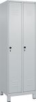 Garderobenschrank Classic PLUS H1950xB600xT500mm lichtgau,RAL 7035 2 Abt.C+P
