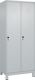Garderobenschrank Classic PLUS H1950xB800xT500mm lichtgau,RAL 7035 2 Abt.C+P