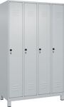 Garderobenschrank Classic PLUS H1950xB1200xT500mm lichtgau,RAL 7035 4 Abt.C+P