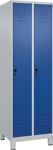 Garderobenschrank Classic PLUS H1950xB600xT500mm lichtgau/enzianblau 2 Abt.C+P