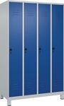 Garderobenschrank Classic PLUS H1950xB1200xT500mm lichtgau/enzianblau 4 Abt.C+P