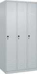 Garderobenschrank Classic-Plus H1850xB900xT500mm lichtgrau 3 Abt.C+P