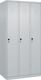 Garderobenschrank Classic-Plus H1850xB900xT500mm lichtgrau 3 Abt.C+P