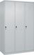 Garderobenschrank Classic-Plus H1850xB1200xT500mm lichtgrau 3 Abt.C+P