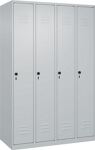 Garderobenschrank Classic-Plus H1850xB1200xT500mm lichtgrau 4 Abt.C+P