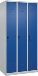 Garderobenschrank Classic-Plus H1850xB900xT500mm lichtgrau/enzianblau 3 Abt.C+P