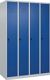 Garderobenschrank Classic-Plus H1850xB1200xT500mm lichtgrau/enzianblau 4 Abt.C+P