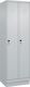 Garderobenschrank m.Sockel H1950xB600xT500mm lichtgrau 2Abt.C+P