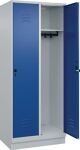 Garderobenschrank m.Sockel H1950xB800xT500mm lichtgrau/enzianblau 2Abt.C+P