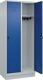 Garderobenschrank m.Sockel H1950xB800xT500mm lichtgrau/enzianblau 2Abt.C+P