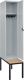 Garderobenschrank m.untergebauter Sitzbank H2120xB400xT815mm lichtgrau 1Abt.C+P