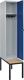 Garderobenschrank m.untergebauter Sitzbank H2120xB400xT815mm grau/blau 1Abt.C+P