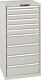 Schubladenschrank H1450xB717xT725mm grau 1x50,5x100,4x200mm Schubl.Volla.KeyLock