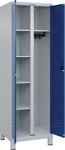 Kleider-Wäscheschrank Classic H1950xB600xT500mm STA grau/blau Anz.Abt.2 m.Füßen