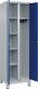Kleider-Wäscheschrank Classic H1950xB600xT500mm STA grau/blau Anz.Abt.2 m.Füßen
