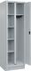 Kleider-Wäscheschrank Classic H1950xB600xT500mm STA lichtgrau Anz.Abt.2 m.Sockel