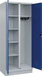 Kleider-Wäscheschrank Classic H1950xB800xT500mm STA grau/blau Anz.Abt.2 m.Sockel