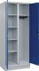 Kleider-Wäscheschrank Classic H1950xB800xT500mm STA grau/blau Anz.Abt.2 m.Sockel