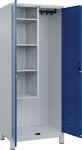 Putzmittelschrank Classic PLUS H1950xB800xT500mm m.Füßen lichtgrau/enzianblau