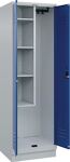 Putzmittelschrank Classic PLUS H1950xB600xT500mm m.Sockel lichtgrau/enzianblau