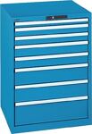 Schubladenschrank H1000xB717xT725mm lichtblau 7Schubl.Vollauszug,CodeLock LISTA