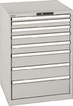 Schubladenschrank H1000xB717xT725mm lichtgrau 8Schubl.Vollauszug,CodeLock LISTA