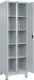 Wäscheschrank Classic H1950xB600xT500mm STA lichtgrau Anz.Abt.2 m.Füßen C+P