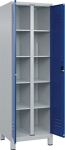 Wäscheschrank Classic Classic H1950xB600xT500mm STA grau/blau Anz.Abt.2 m.Füßen