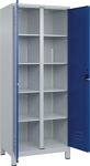 Wäscheschrank Classic Classic H1950xB800xT500mm STA grau/blau Anz.Abt.2 m.Füßen