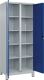 Wäscheschrank Classic Classic H1950xB800xT500mm STA grau/blau Anz.Abt.2 m.Füßen