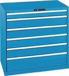 Schubladenschrank H1000xB1023xT725mm blau 1x100,4x150,1x200mmSchubl.Vollau.CodeL