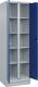 Wäscheschrank Classic H1950xB600xT500mm STA grau/blau Anz.Abt.2 m.Sockel