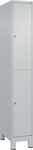 Garderobenschrank m.Füßen H1950xB300xT500mm lichtgrau 1x2 Abt.C+P